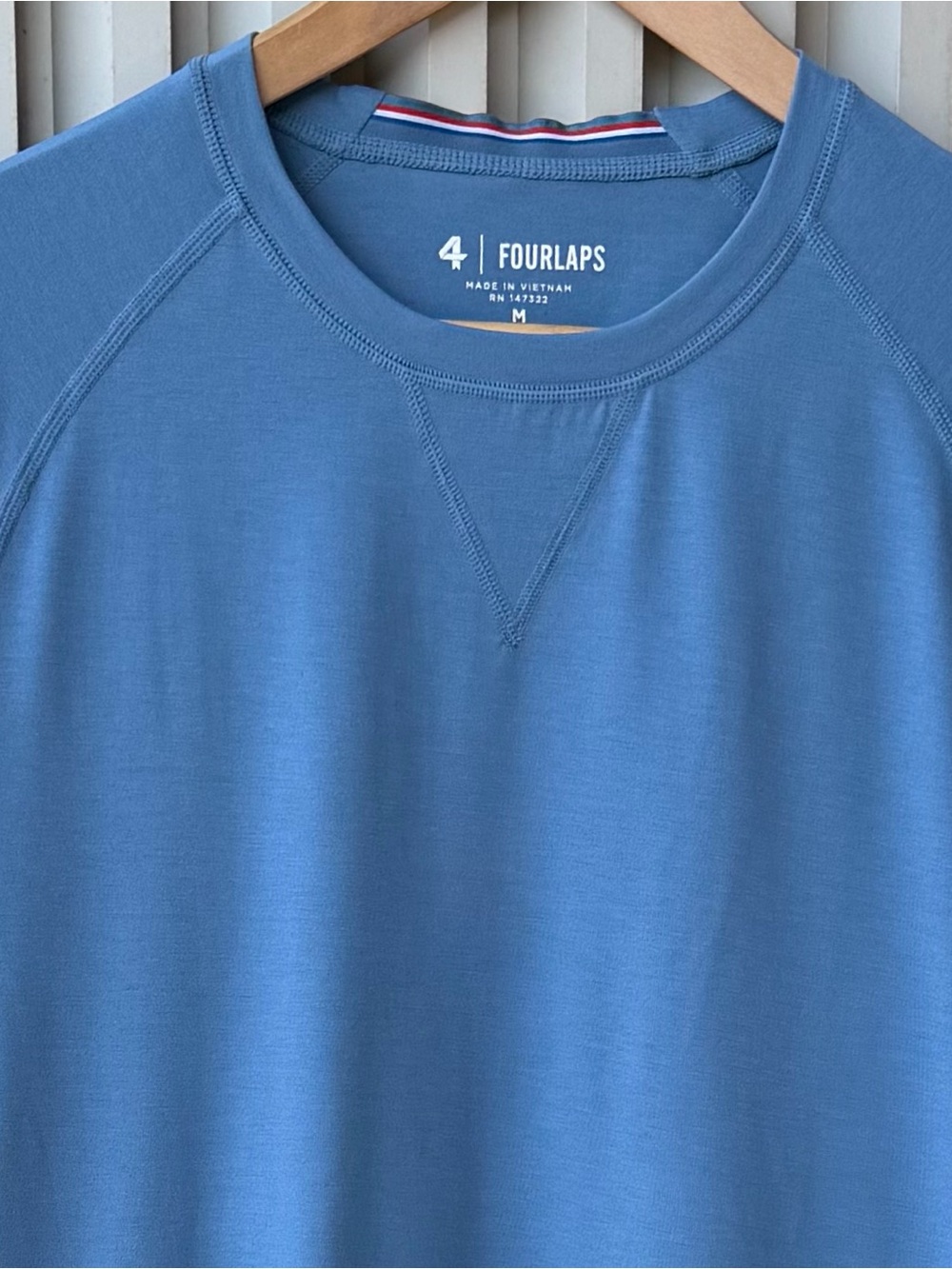 Fourlaps Men’s Short Sleeve Crew Tee in Blue